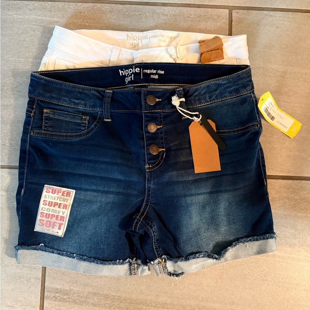 NWT-Girls Size 14 “Hippie Girl” denim shorts